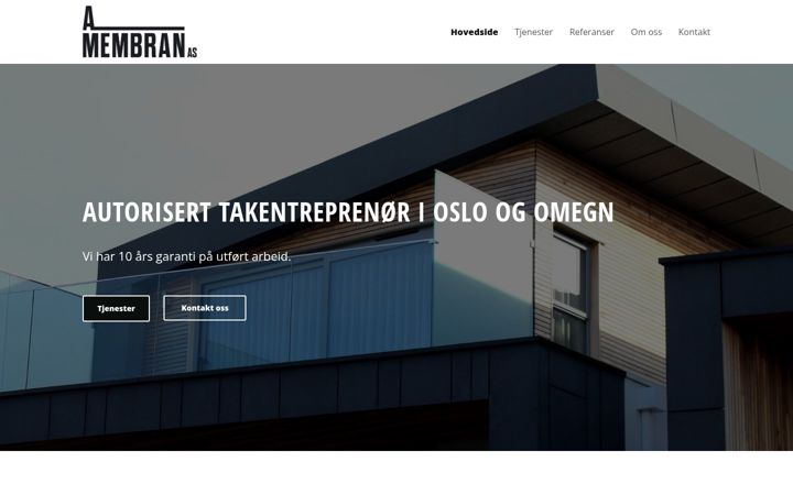 Screenshot of amembran.no