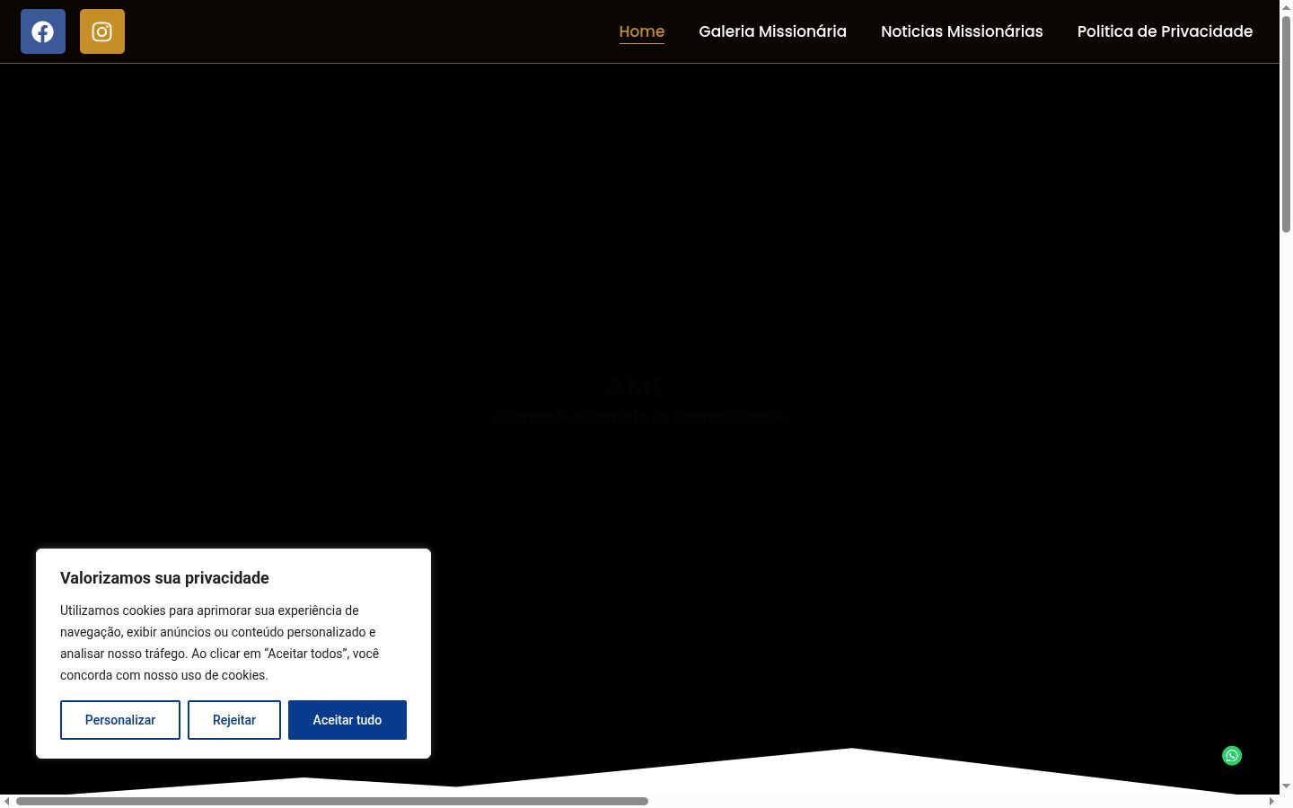 Kuvakaappaus suostumusbannerista, joka näytettiin ennen mitään vuorovaikutusta