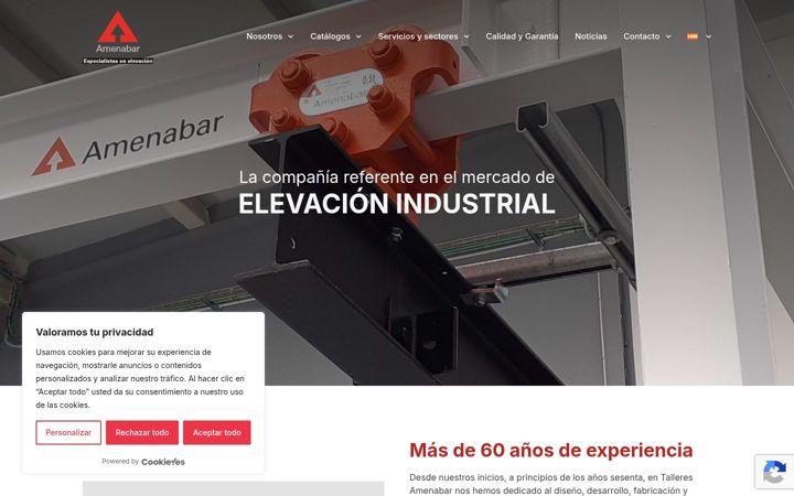 Screenshot stránky amenabar.net