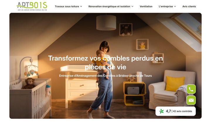 Screenshot stránky amenagement-artbois.fr