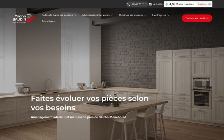 Screenshot of amenagement-baudin.com