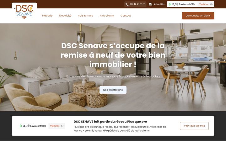 Screenshot of amenagement-dscsenave.fr