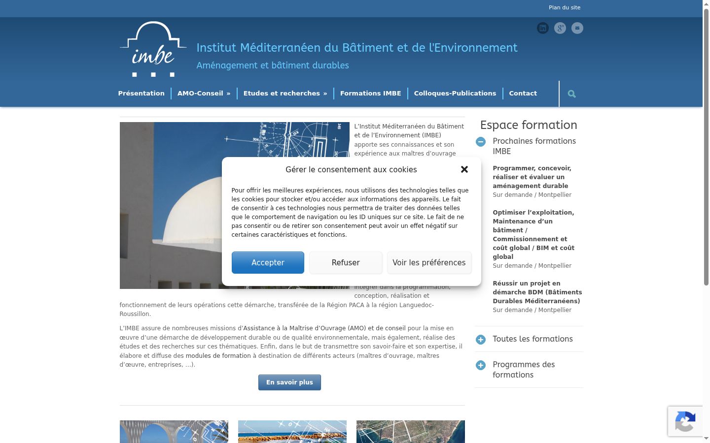 Captura de pantalla del banner de consentimiento mostrado antes de cualquier interacción