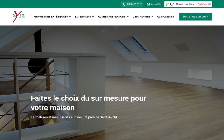 Screenshot of amenagement-xylotech.com