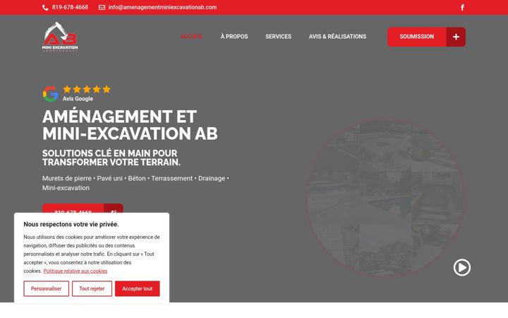 Posnetek zaslona amenagementminiexcavationab.com