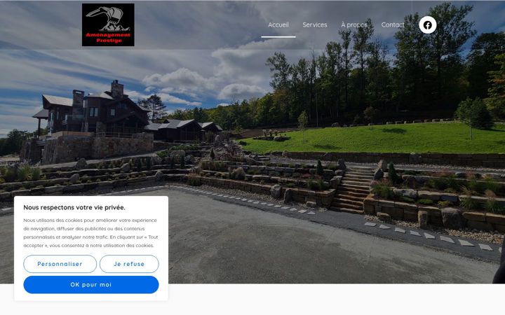 Screenshot of amenagementprestige.ca