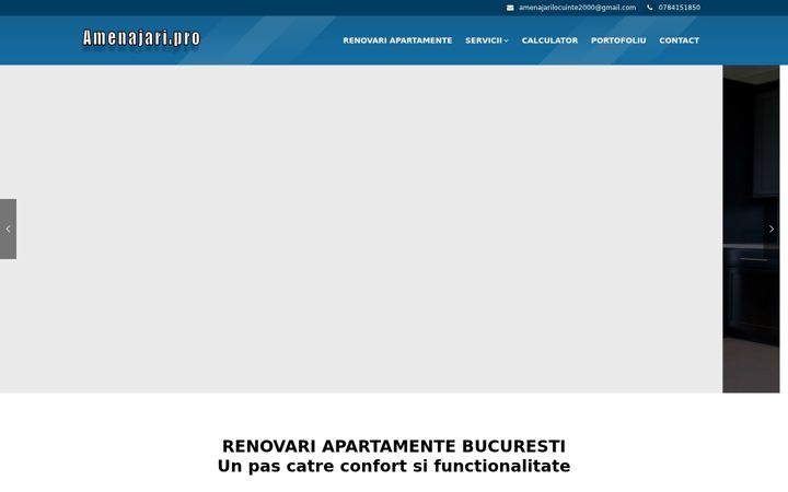 Screenshot of amenajari.pro