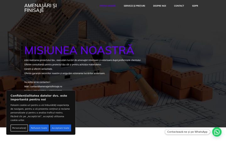 Screenshot of amenajarisifinisaje.ro