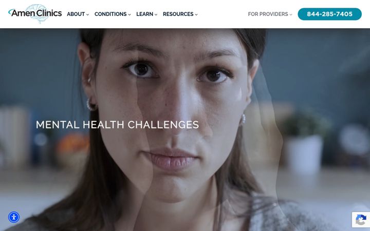 Screenshot of amenclinics.com