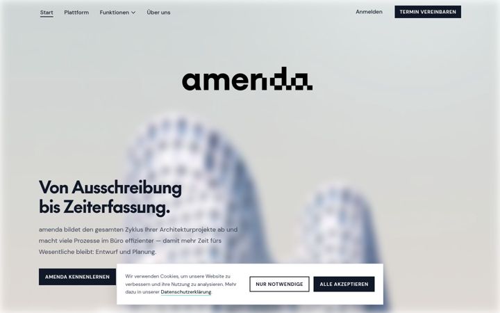 Screenshot of amenda.app