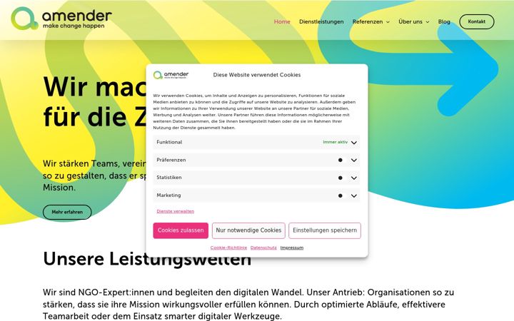 Skjámynd af amender.ch