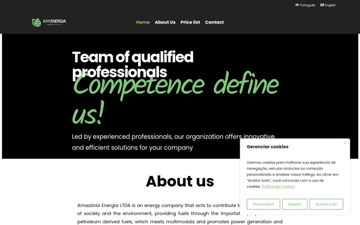 Screenshot of amenergia.com