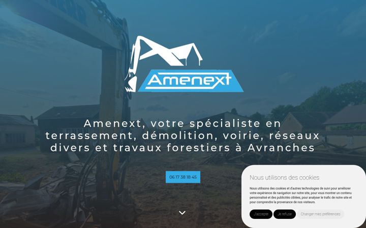 Screenshot of amenext-terrassement.fr