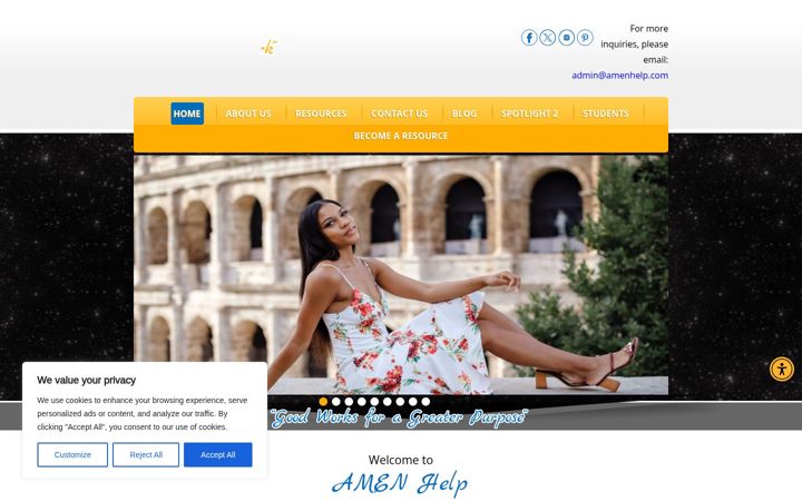 Screenshot του amenhelp.com