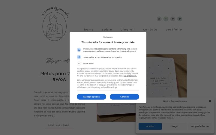 Screenshot of ameninadajanela.com