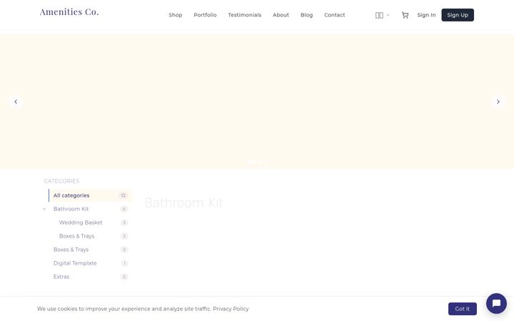 Screenshot of amenitiesco.com