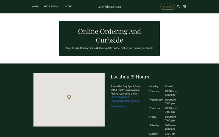 Screenshot του amenitiesspa.square.site