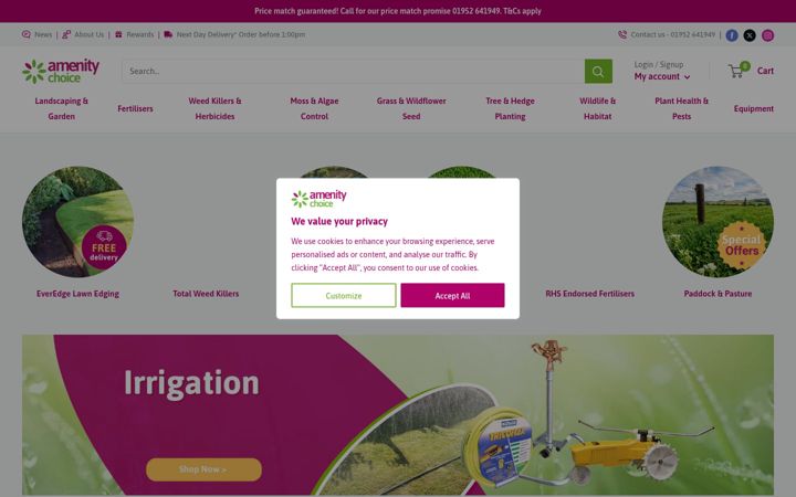 Skärmbild av amenity.co.uk