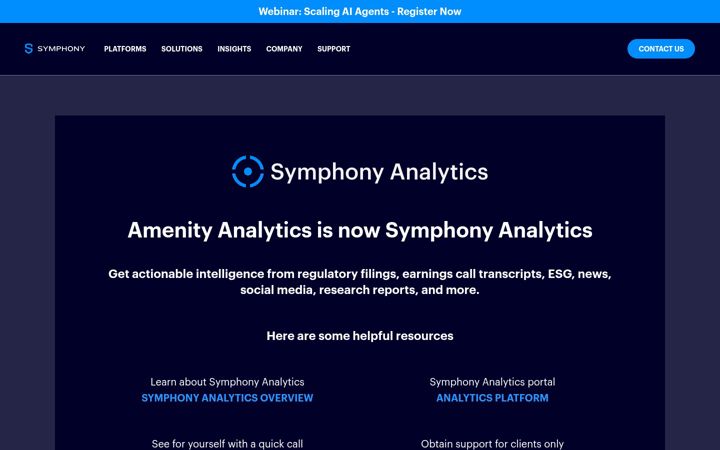 Screenshot of amenityanalytics.com