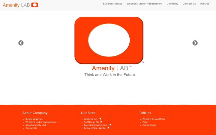 Screenshot of amenitylab.com