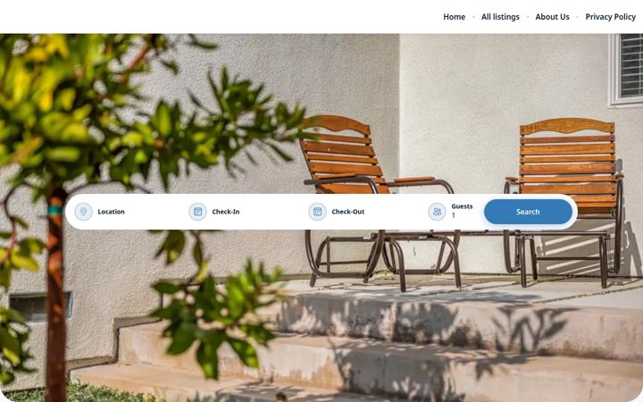 Screenshot of amenstays.homes
