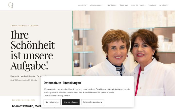 Screenshot of amenta.de