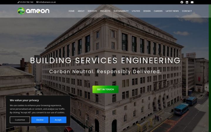 Screenshot of ameon.co.uk