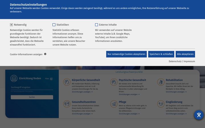 Screenshot of ameos.de
