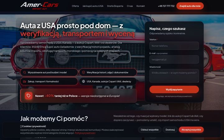 Screenshot of amer-cars.pl