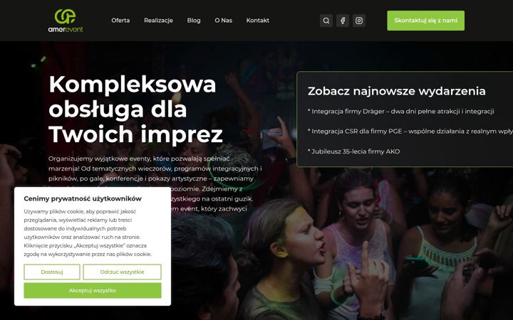 Zrzut ekranu amer-event.pl