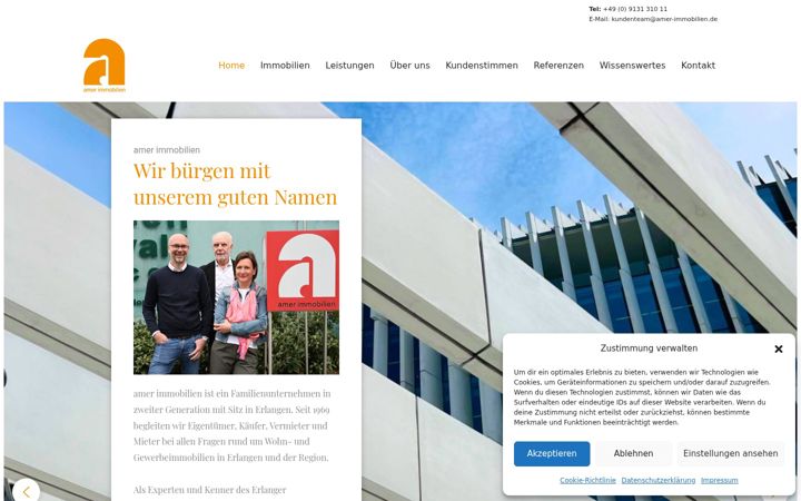 Zrzut ekranu amer-immobilien.de