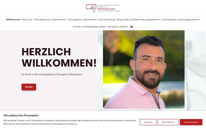 Zrzut ekranu amer-orthopaedie.de