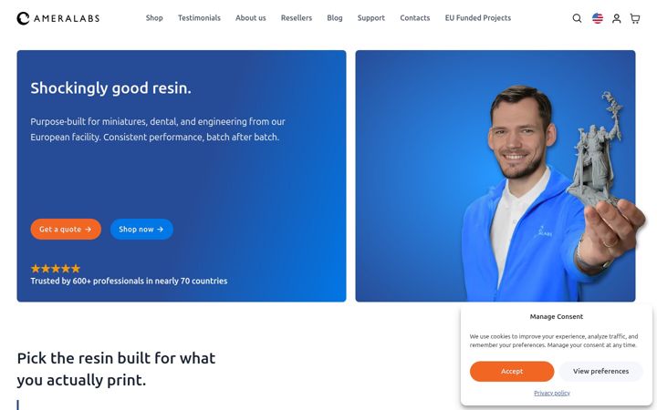 Screenshot of ameralabs.com