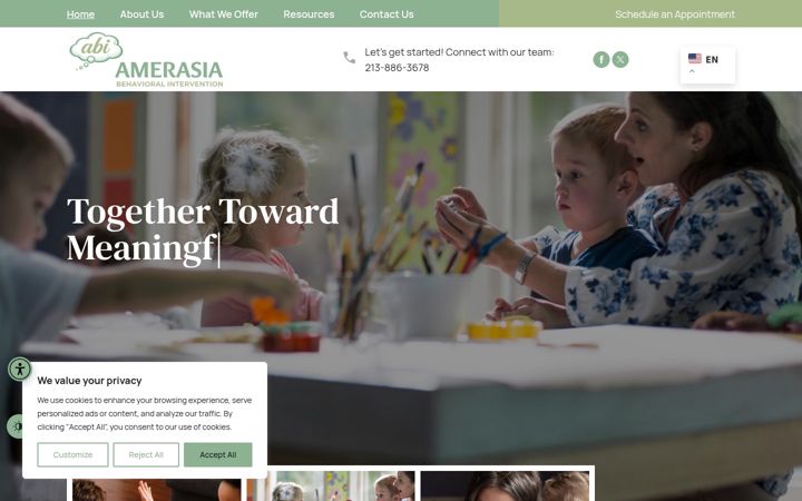 Screenshot of amerasiabehavioral.com