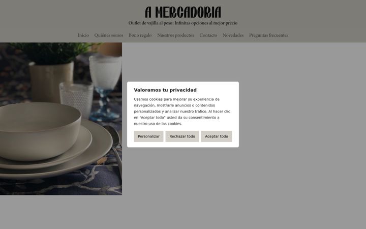 Captură de ecran a amercadoria.com