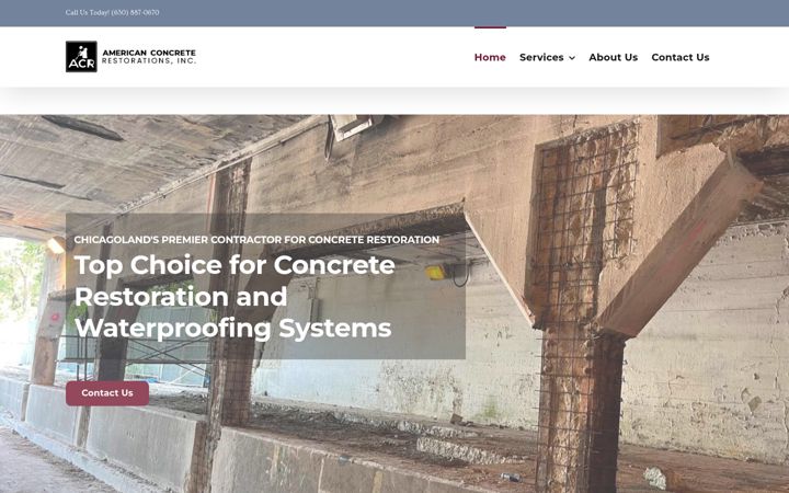 Screenshot of amerconcrete.com