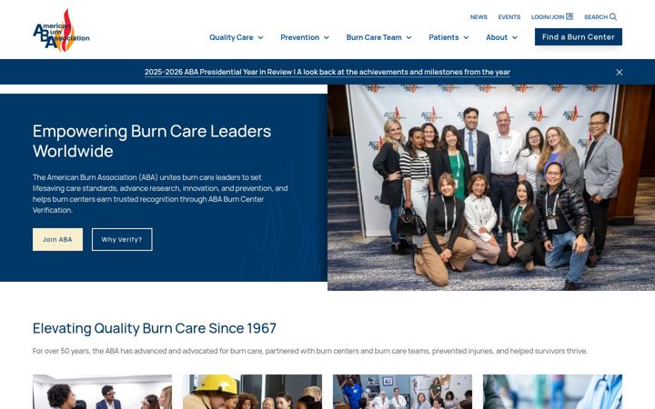 Screenshot of ameriburn.org