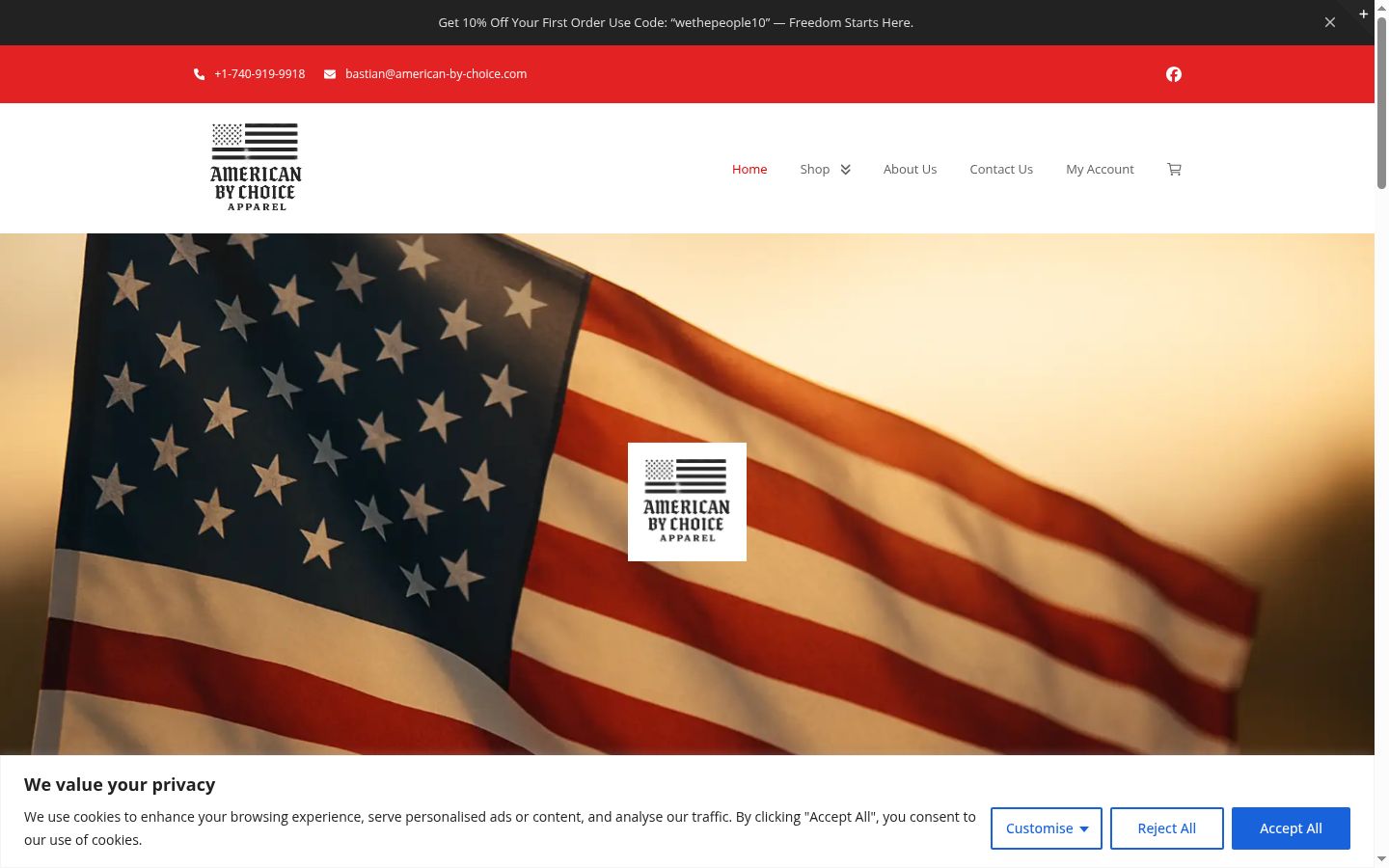 Screenshot of the consent banner shown before any interaction