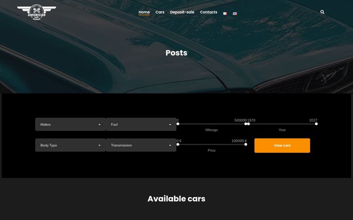 Screenshot ta' american-coffee-garage.com
