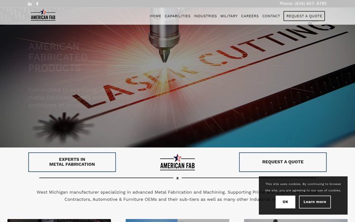Screenshot of american-fab.com