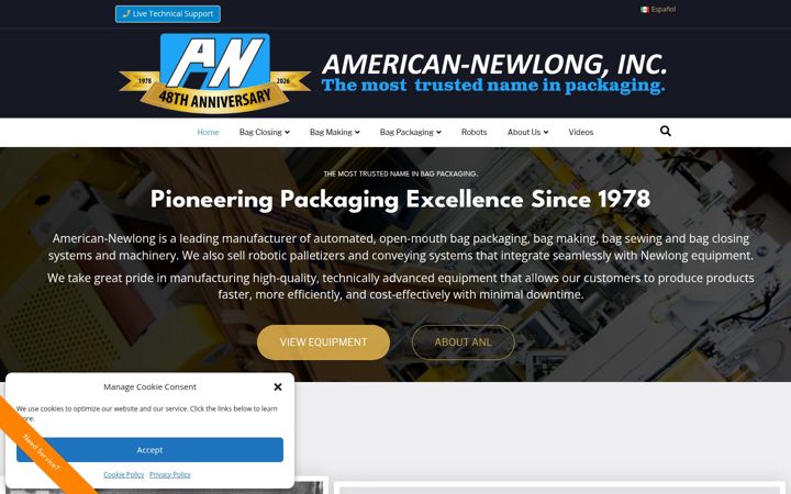 Capture d'écran de american-newlong.com