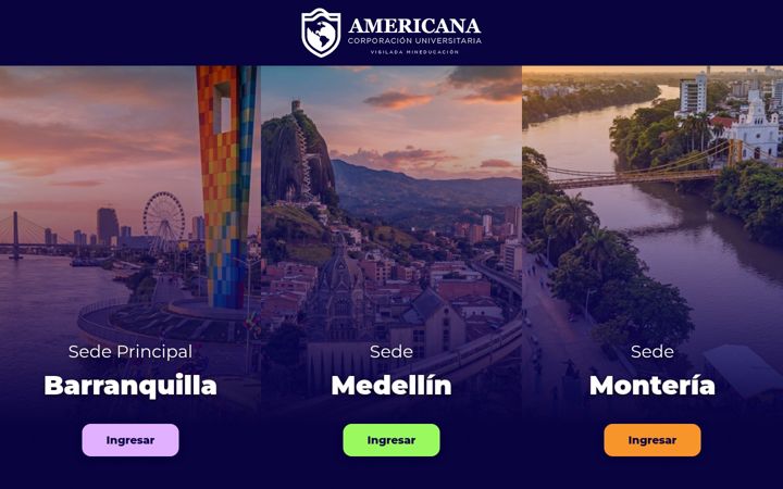 Screenshot of americana.edu.co