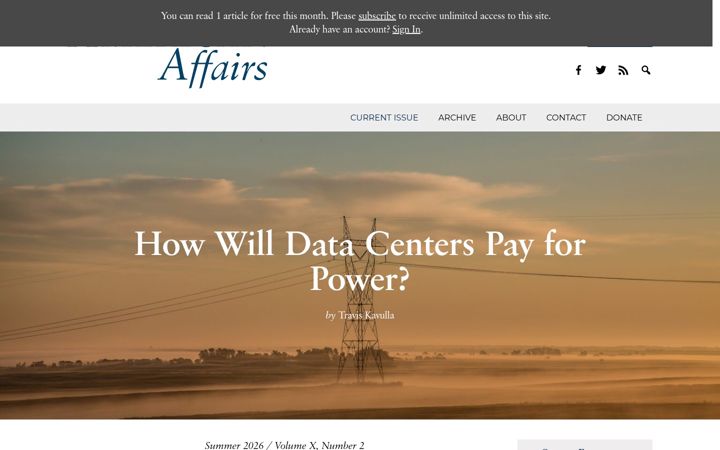 Screenshot of americanaffairsjournal.org