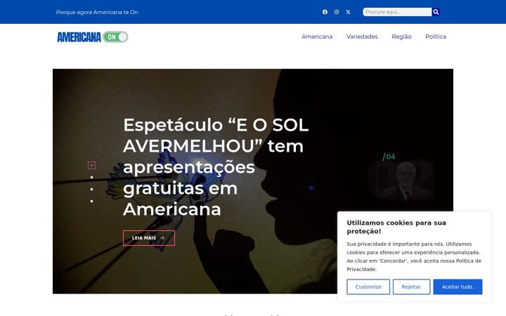 Captura de pantalla de americanaon.com.br