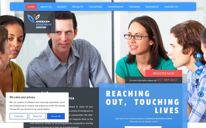 Screenshot of americanassistancecenter.org