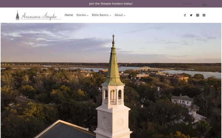 Captura de pantalla de americanasteeples.com