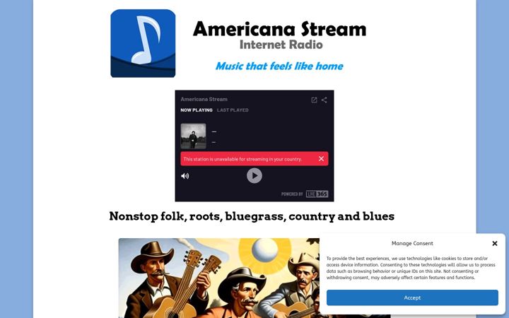 Screenshot of americanastream.com