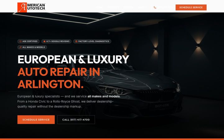 Screenshot of americanautotechtx.com