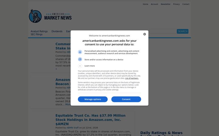 Ekrano kopija americanbankingnews.com
