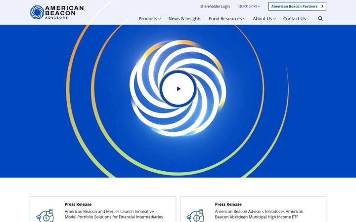 Screenshot of americanbeaconfunds.com